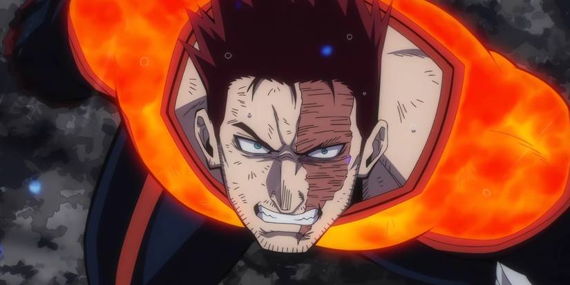 Endeavor worried about Dabi's severe injuries.