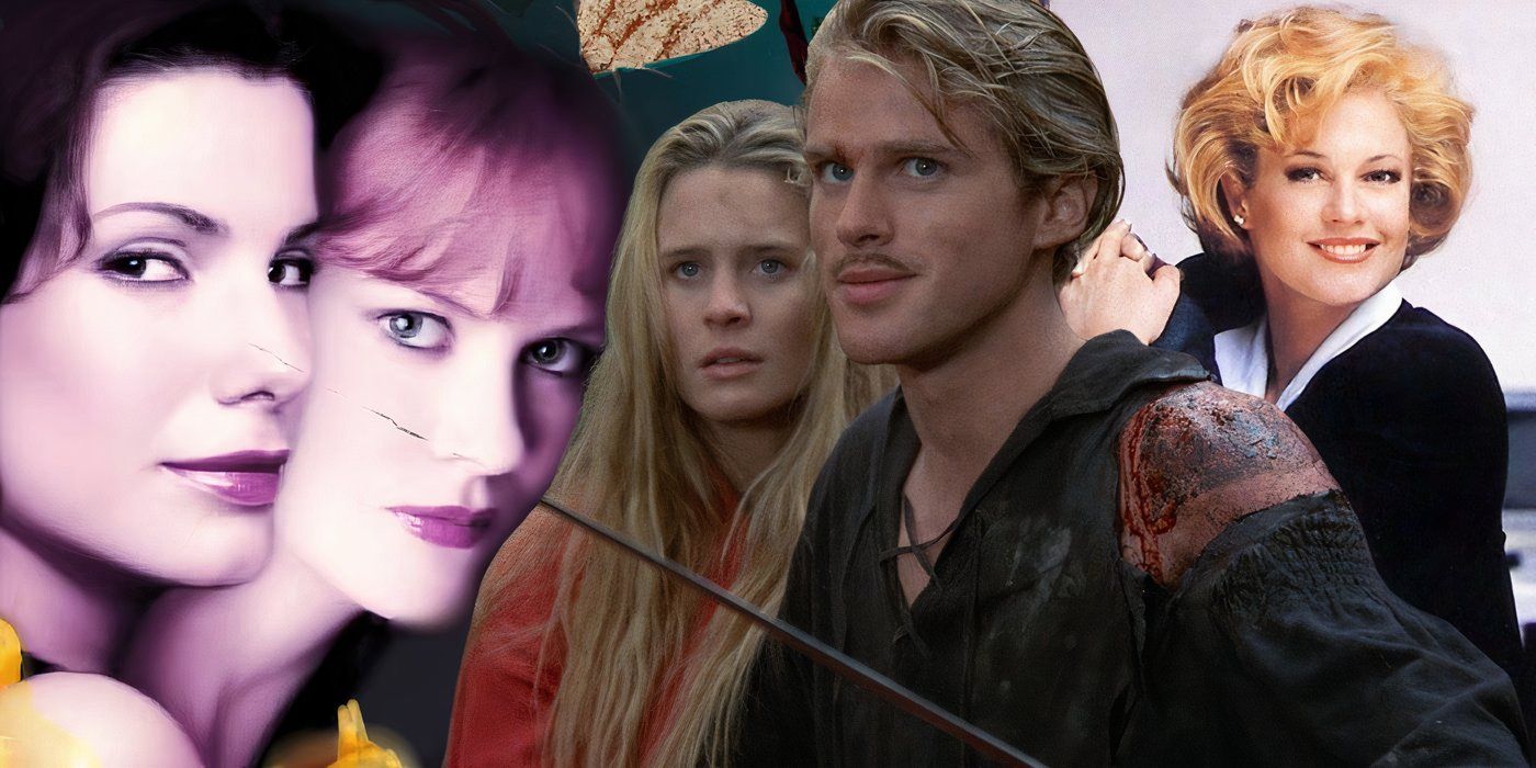 Collage of characters from Practical Magic, The Princess Bride, and 