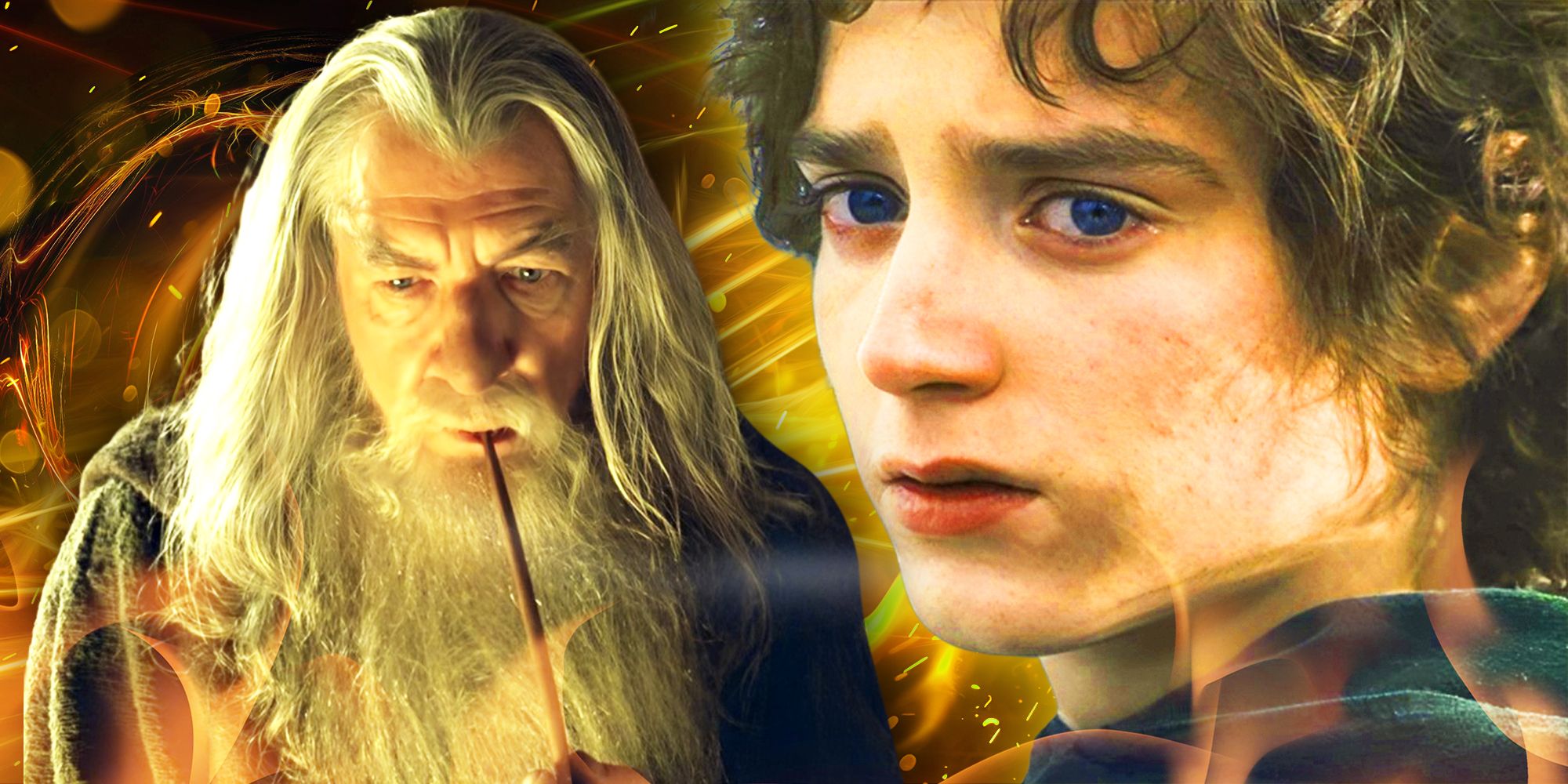 Frodo and Gandalf from Fellowship of the Ring