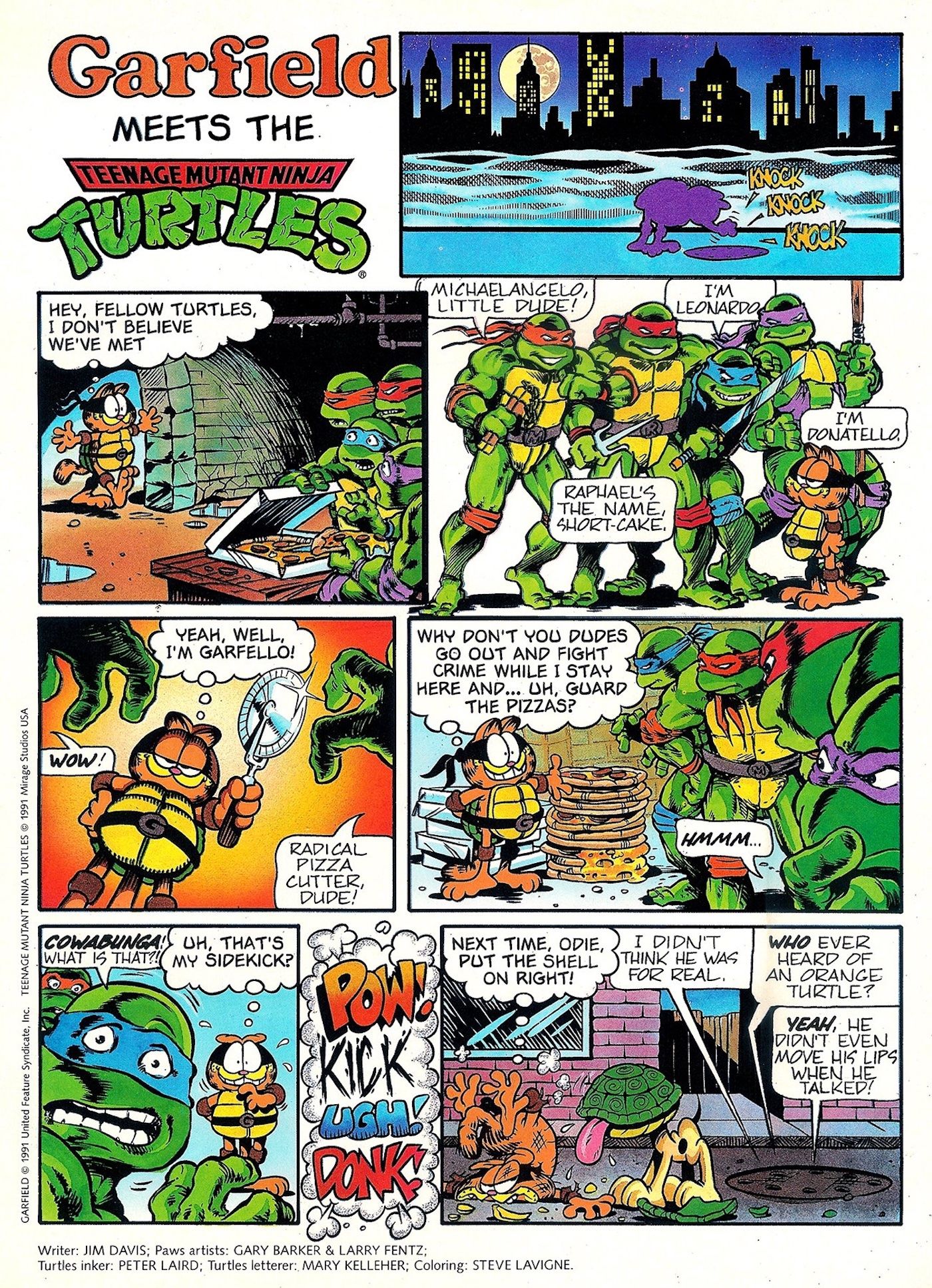 Garfield Meets the Teenage Mutant Ninja Turtles