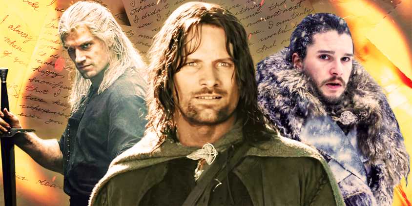 Geralt in The Witcher, Aragorn in Lord of the Rings, & Jon Snow in GOT