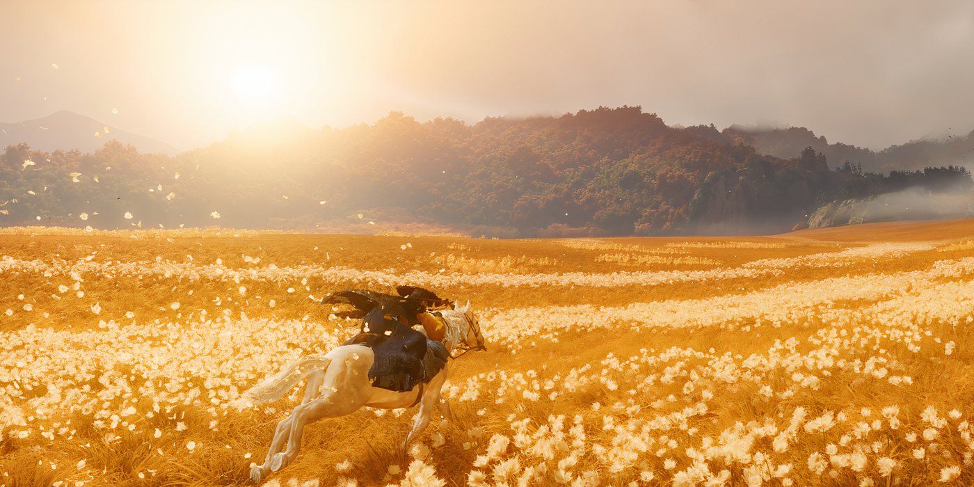 Atsu rides a horse in a golden field in the first trailer for Ghost Of Yorei. 