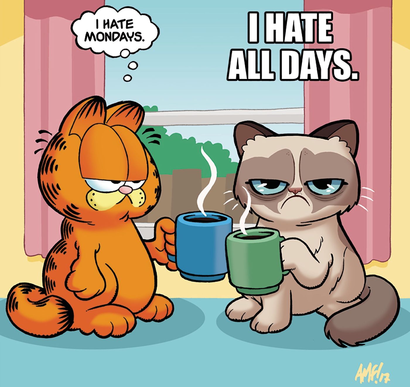 Grumpy Cat and Garfield