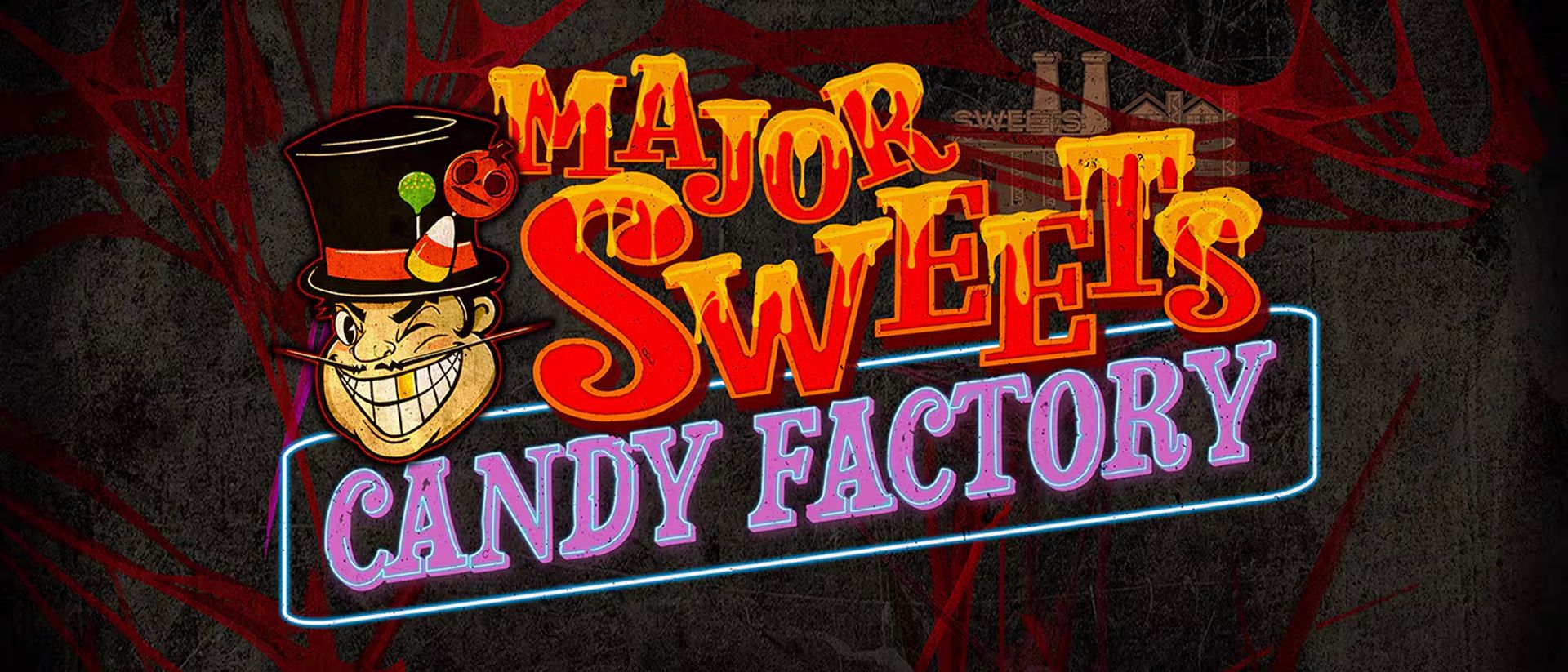 Halloween Horror Nights 33 - Major Sweets Candy Factory Logo Art