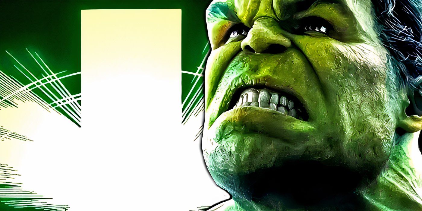 MCU&rsquo;s Hulk with the Green Door behind him.