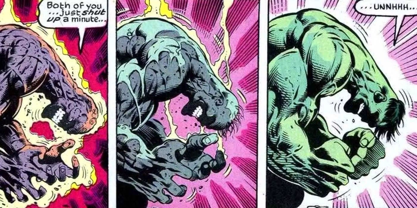 Hulk usando seu fator de cura