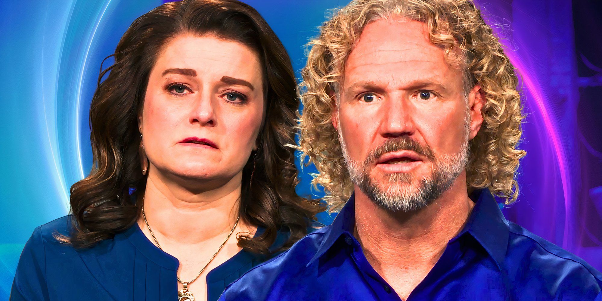 sister wives' montage of Kody and Robyn brown with both looking miserable