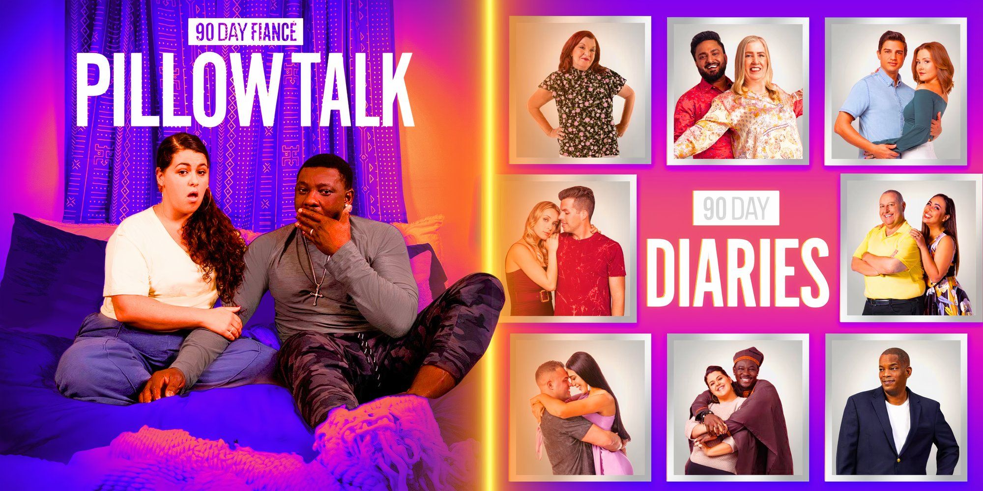 a montage from 90 Day Diaries and Pillow Talk