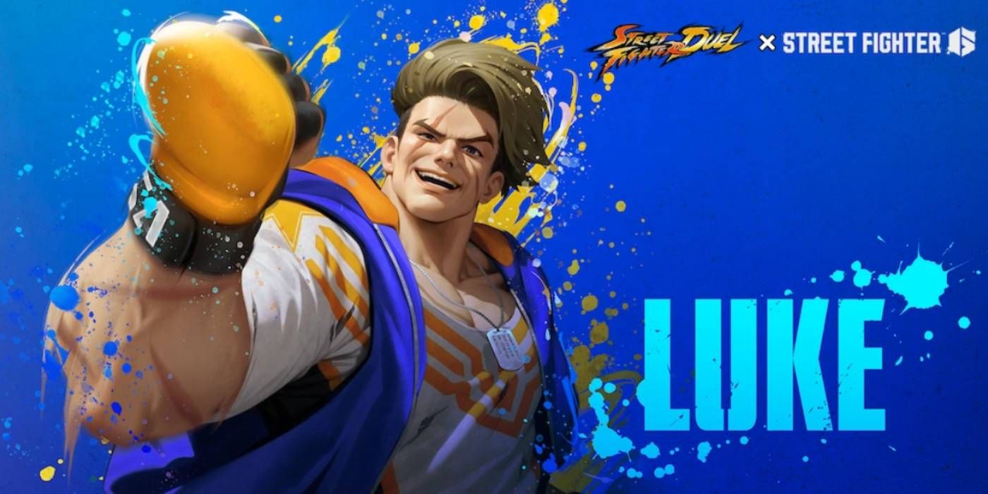 Street Fighter Duel collaboration event keyart featuring Street Fighter 6 character Luke