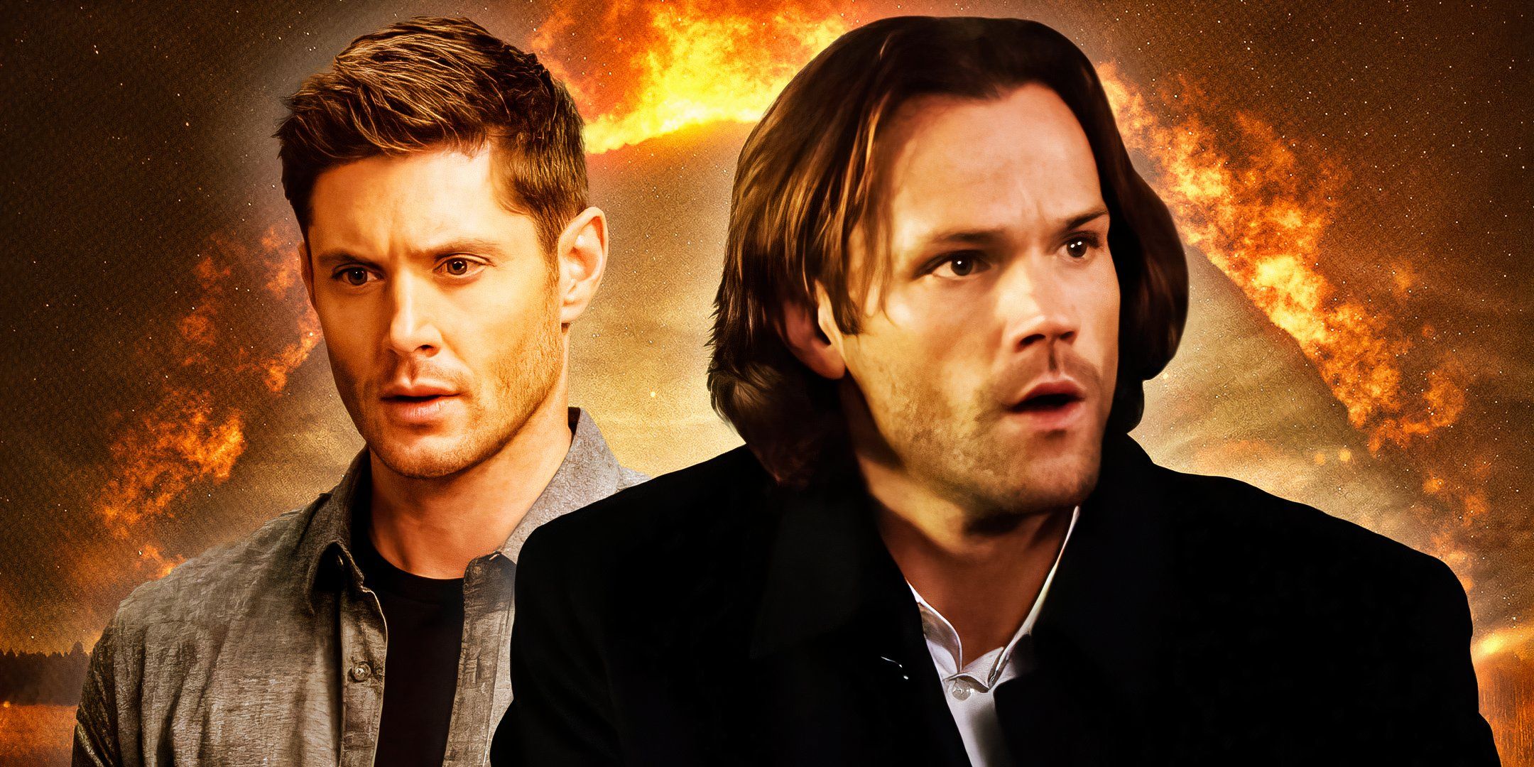 Jensen Ackles and Jared Padalecki as Dean and Sam Winchester from Supernatural