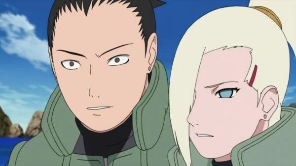 Naruto's Shikamaru and Ino during the Fourth Shinobi war.