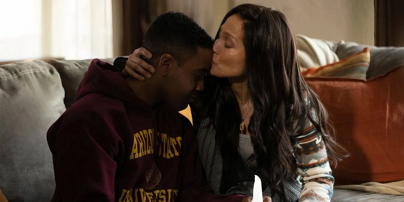 Jennife Lopez kisses Jharrel Jerome's forehead in Unstoppable copy