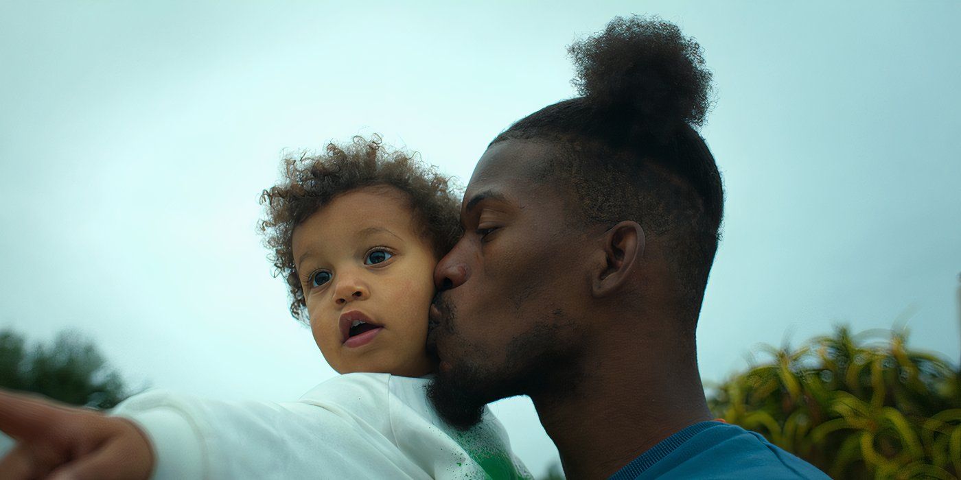 Jimmy Butler kissing his child in Starting 5