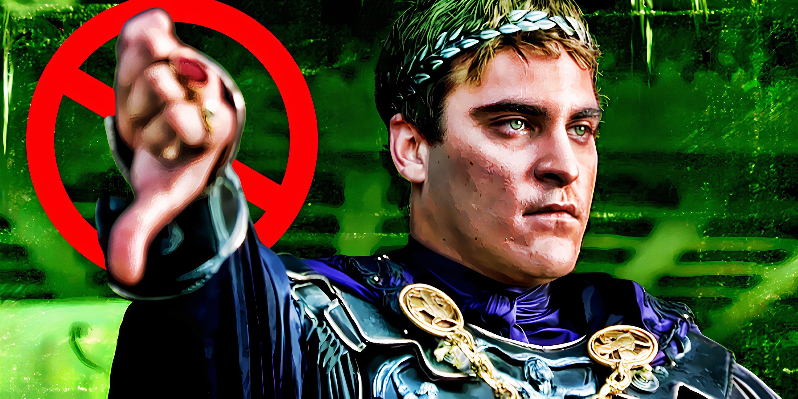 El movimiento de pulgar hacia abajo característico de Joaquin Phoenix en Gladiator es históricamente inexacto