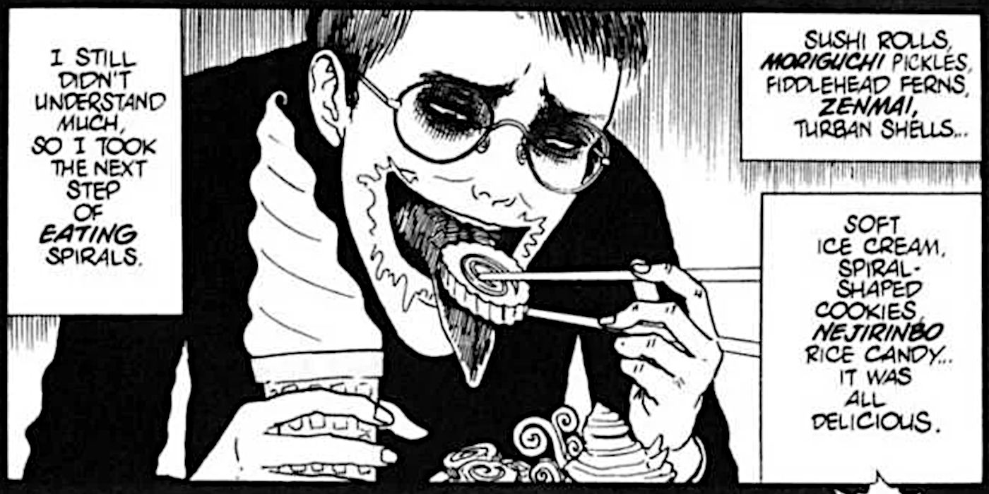 Auto-inserção do autor dos melhores momentos de Junji Ito Uzumaki