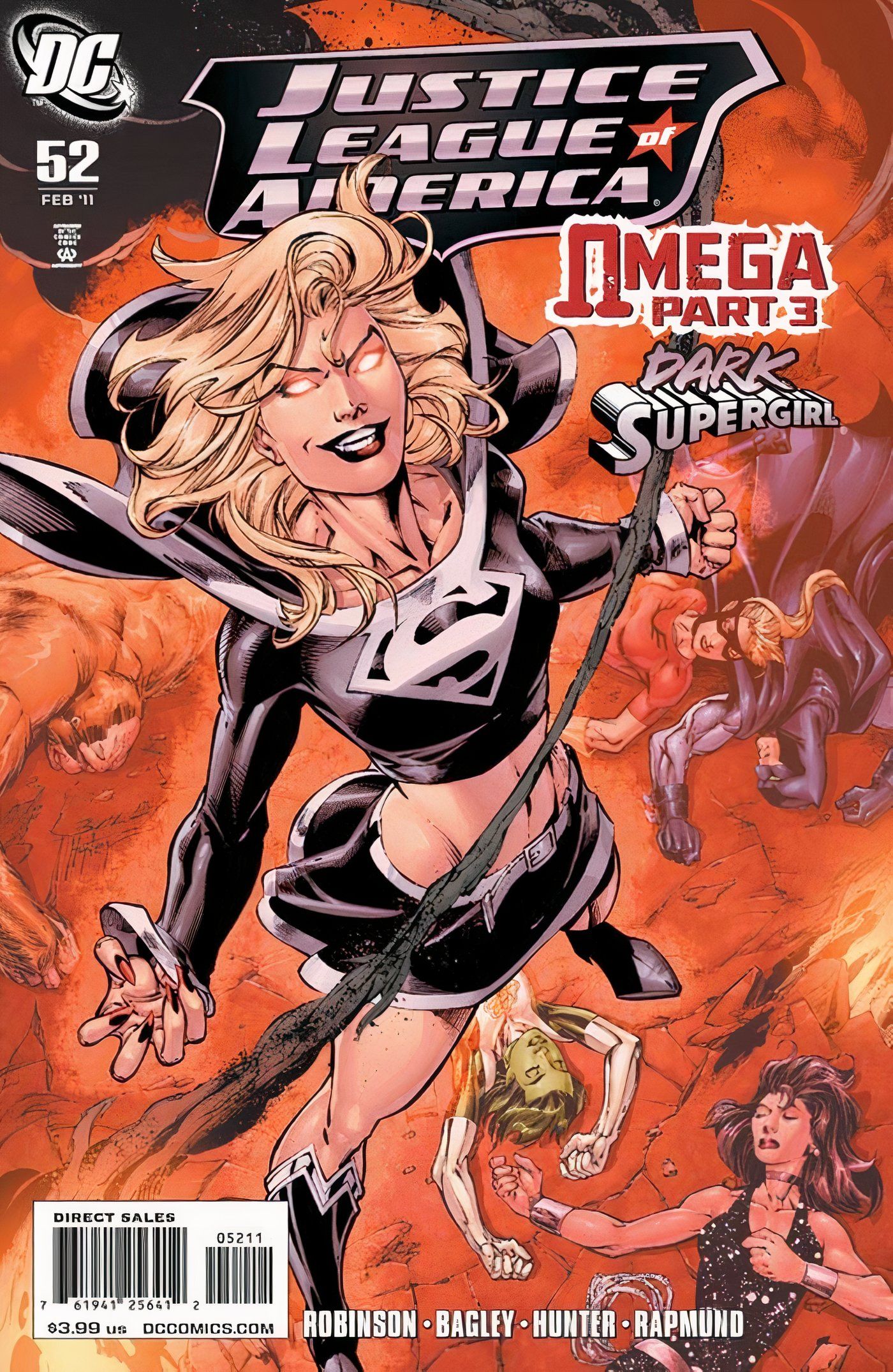 Justice League of America #52 com a Supergirl Negra