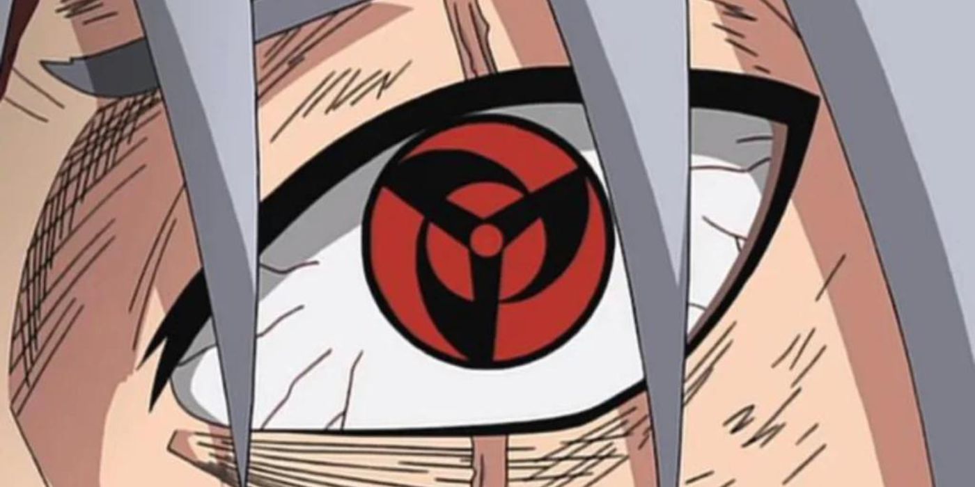 Kakashi empuña el Mangekyo Sharingan.