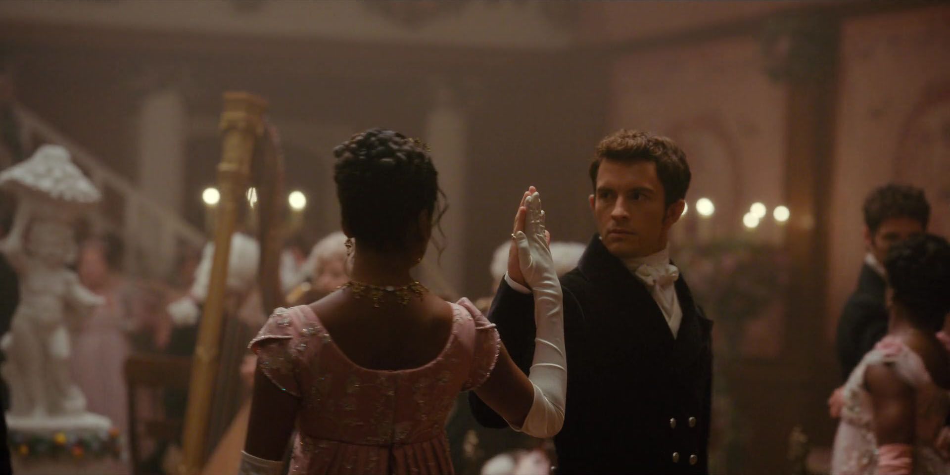 Anthony Bridgerton (Jonathan Bailey) & Kate Sharma (Simone Ashley) Dancing In Bridgerton Season 2, Episode 4, "Victory"