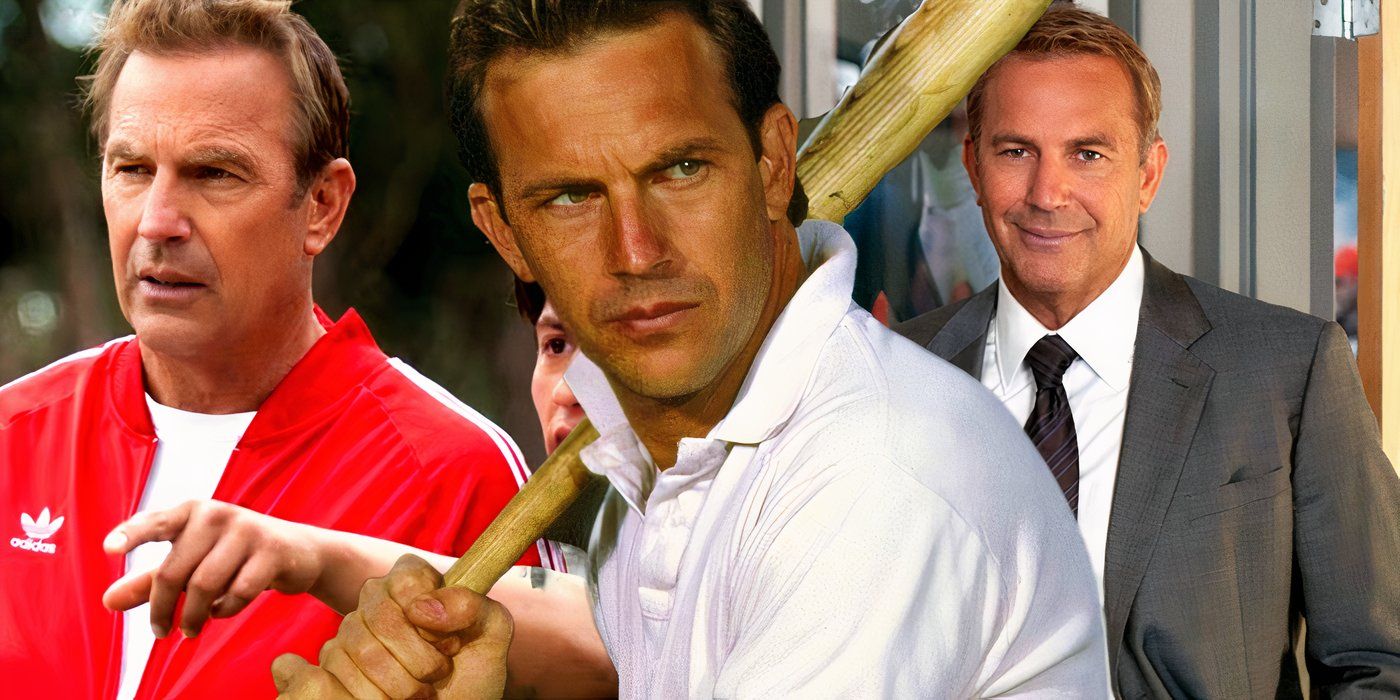 Collage de Kevin Costner de McFarland USA, Bull Durham y Project Day