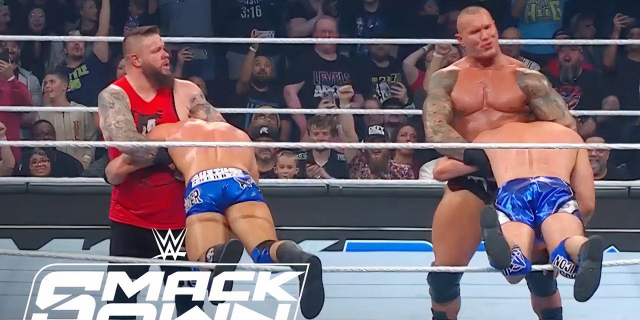 Kevin Owens y Randy Orton derrotan a A-Town Down Under en Smackdown el 20 de septiembre de 2024 (1)