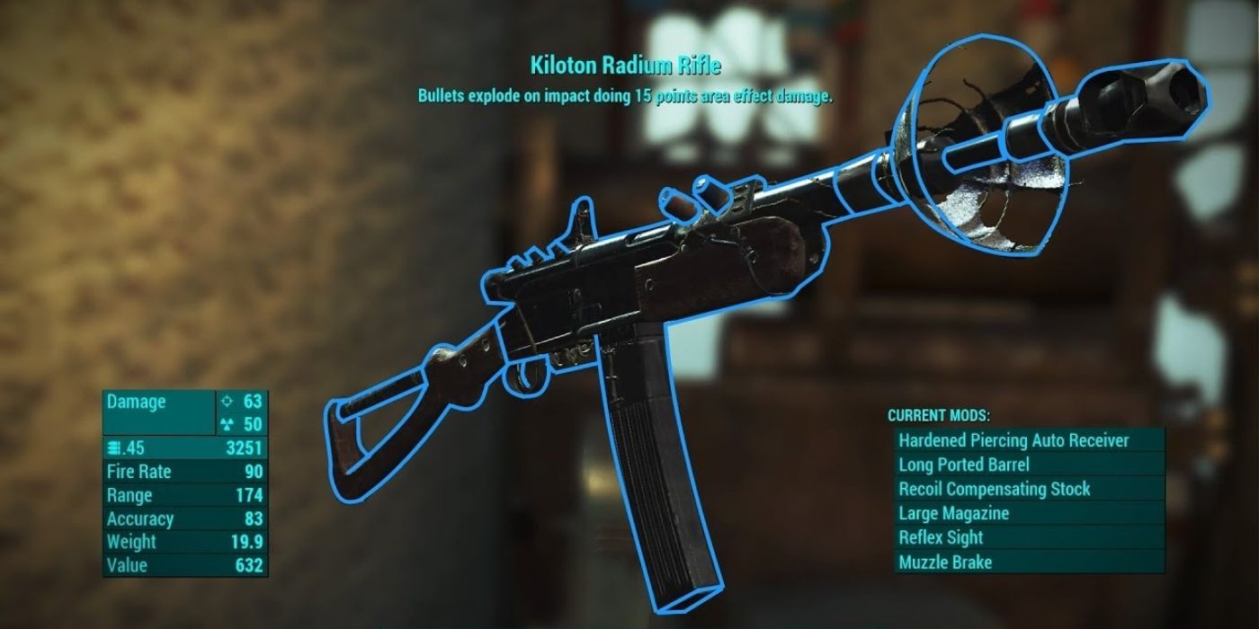 Die Kiloton Radium Rifle van Fallout 4. Beeld van Smoughstein op YouTube.