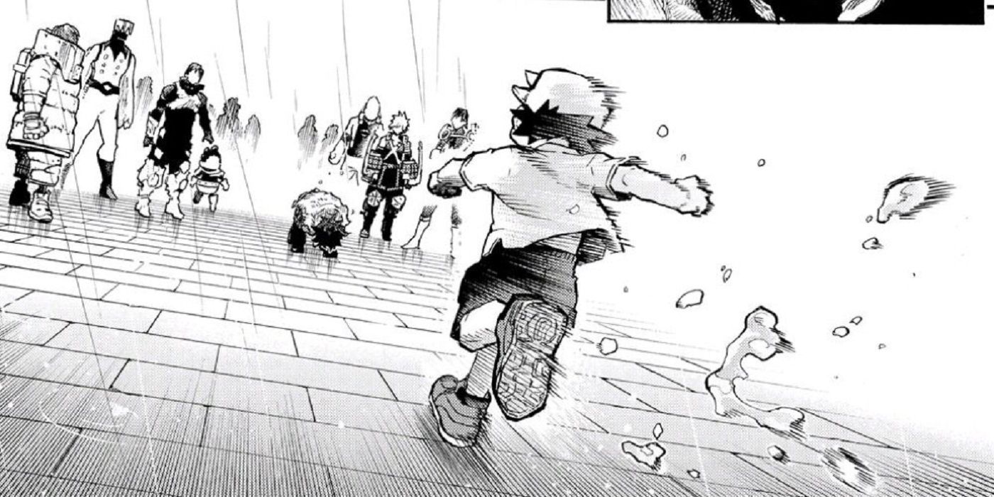 Kota runs to Izuku My Hero Academy Chapter 323