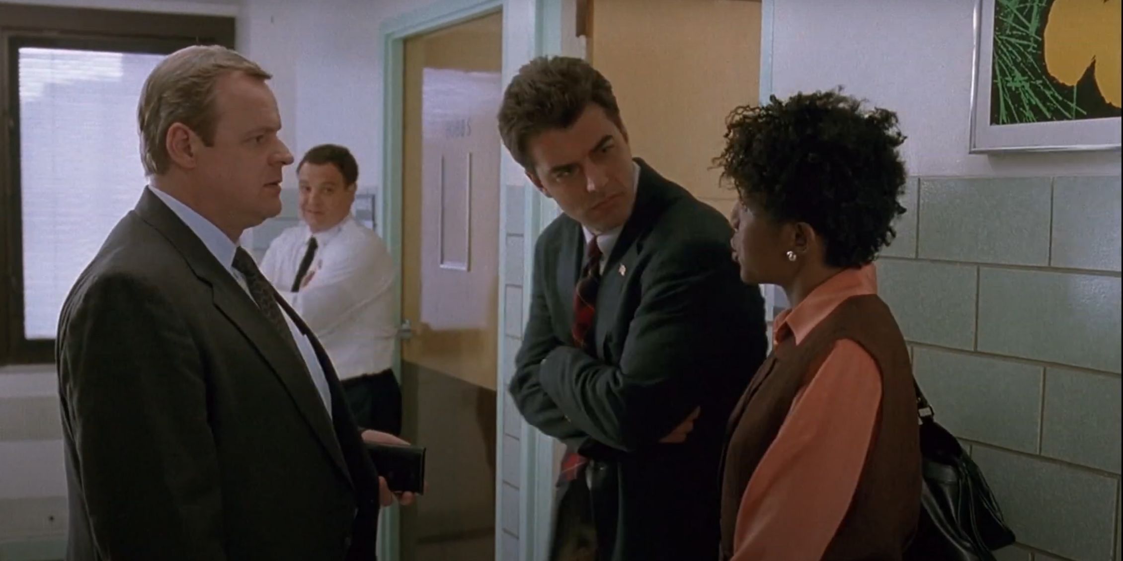 Law & Order's Logan and Greevey talk to a victim's mother in the hospital 