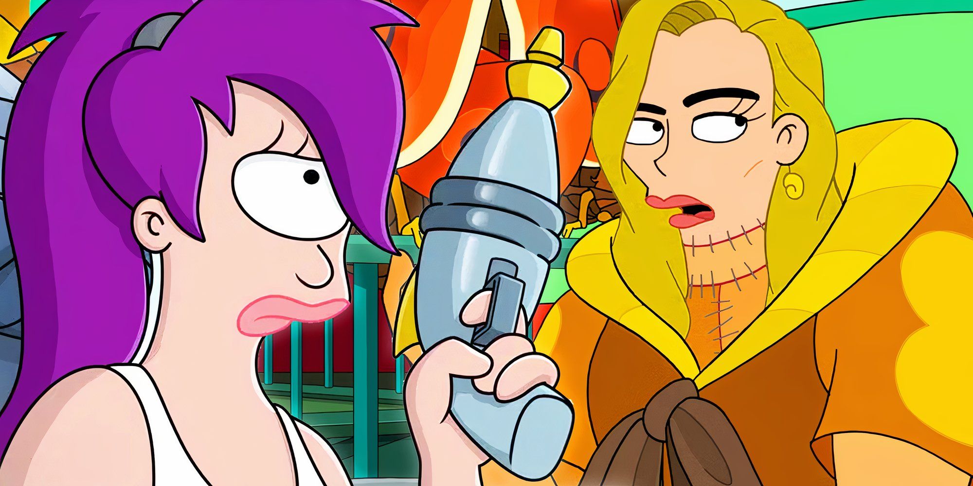 Leela and Cara Delevingne in Futurama