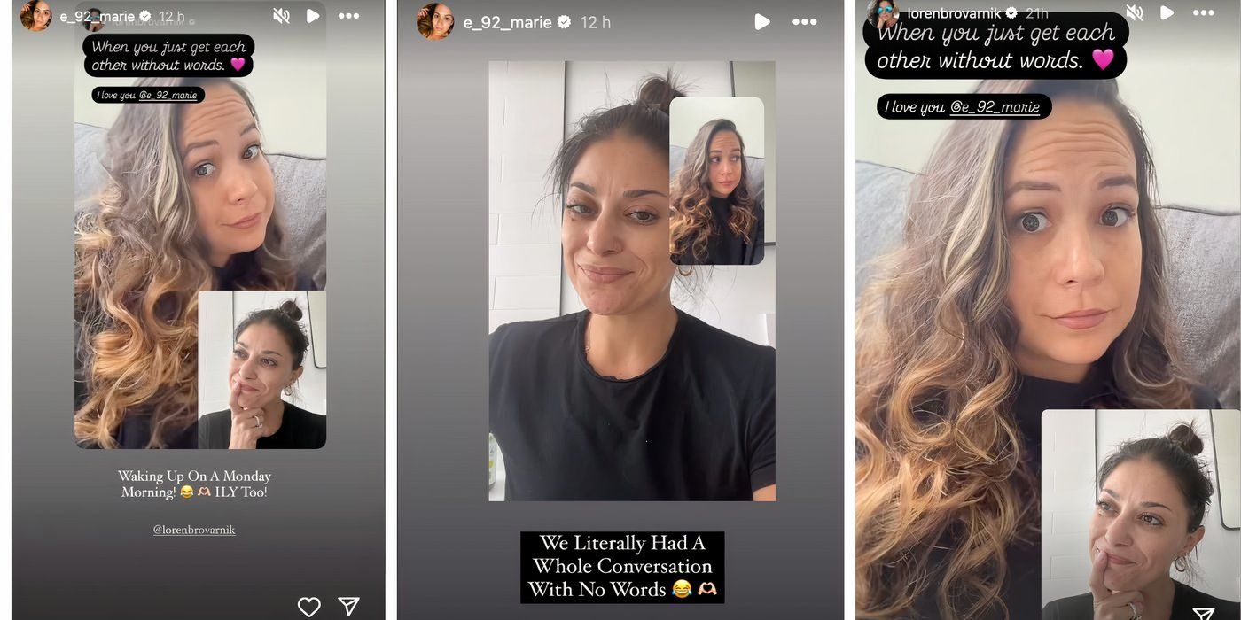 Liz Woods And Loren Brovarnik in 90 Day Fiance talking on video call for IG Story