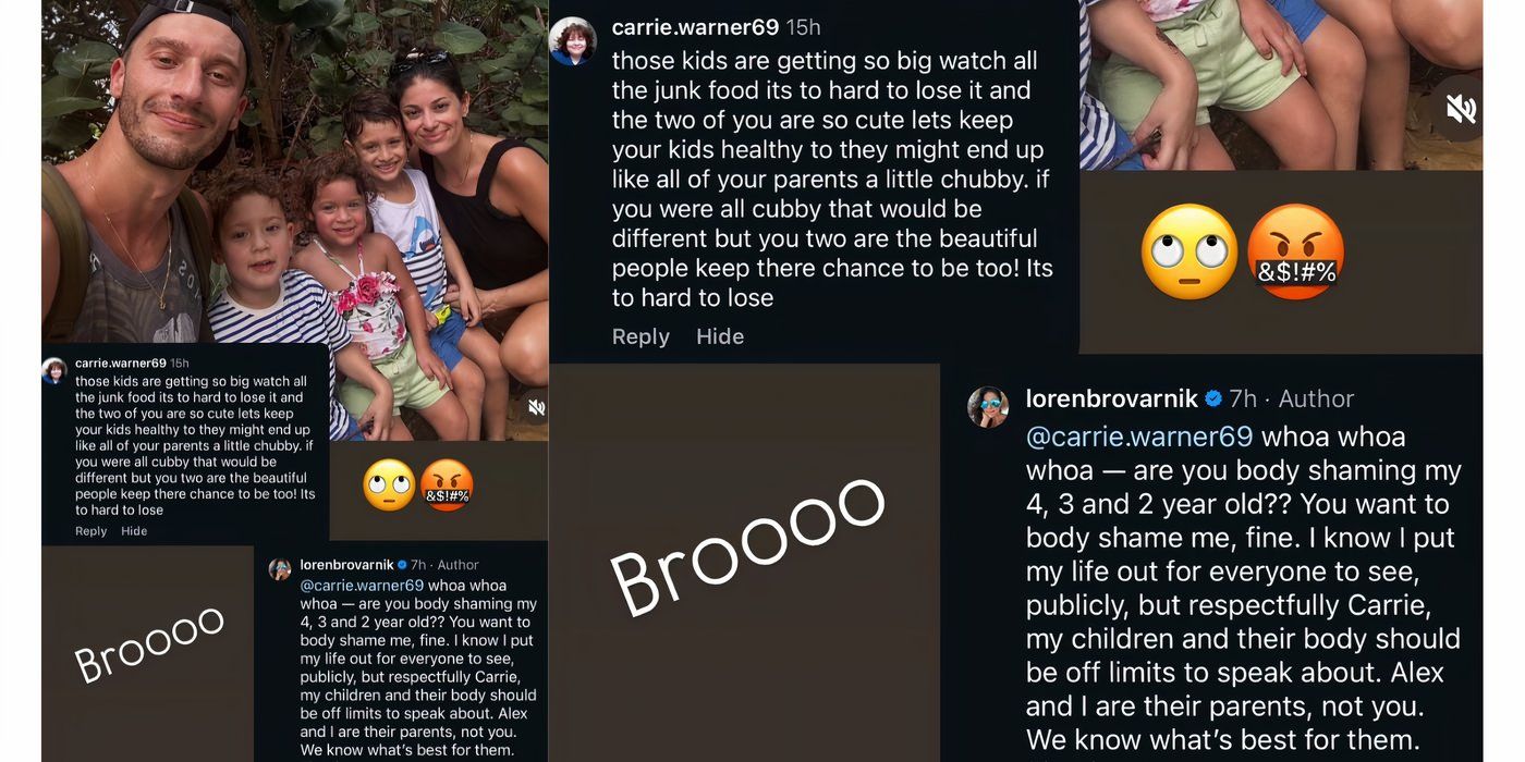 Loren Brovarnik from 90 Day Fiancé Happily Ever After Instagram Story with Alexei and kids