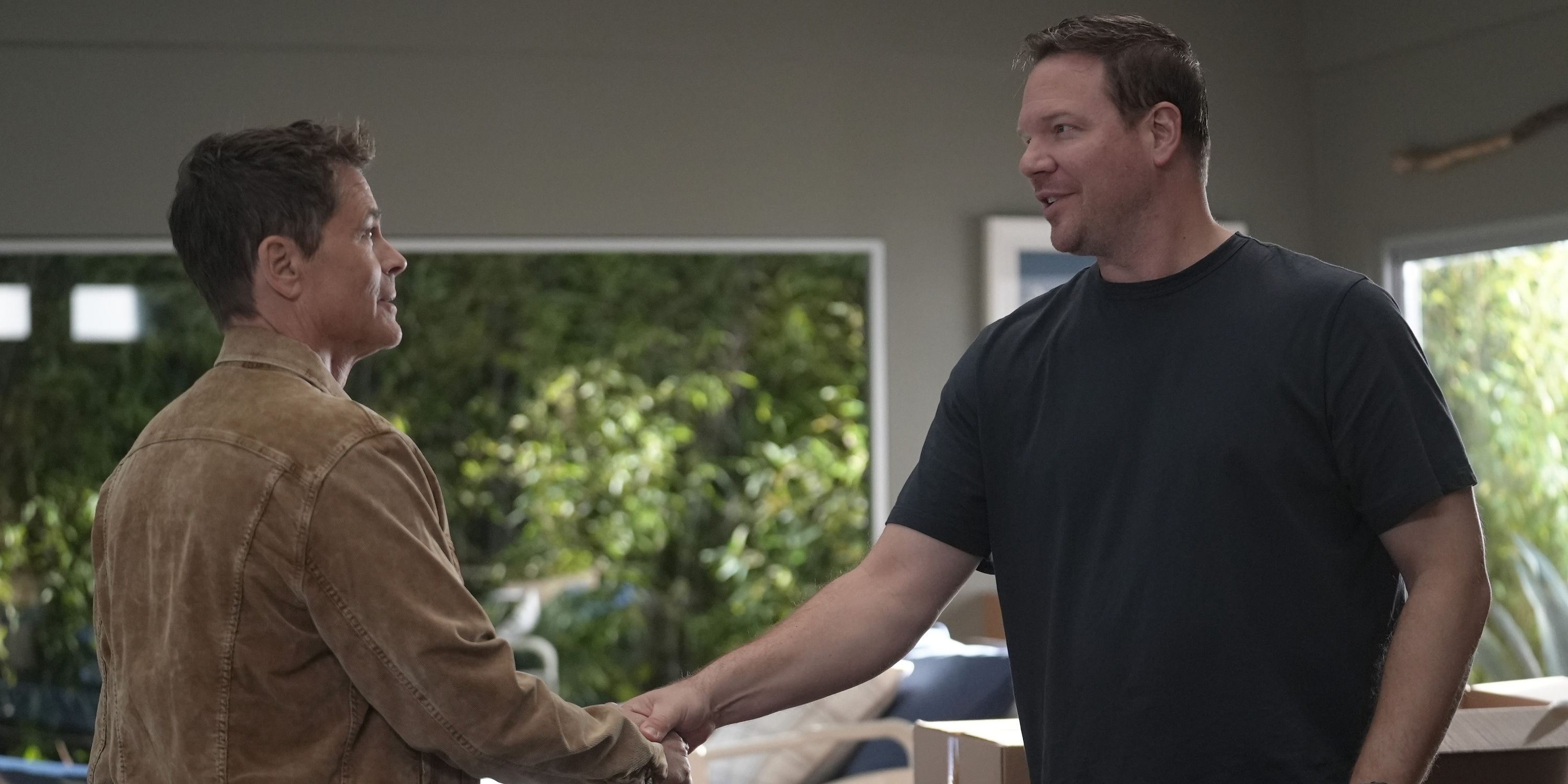 Owen and Judd shaking hands in 9-1-1: Lone Star season 5, episode 1.