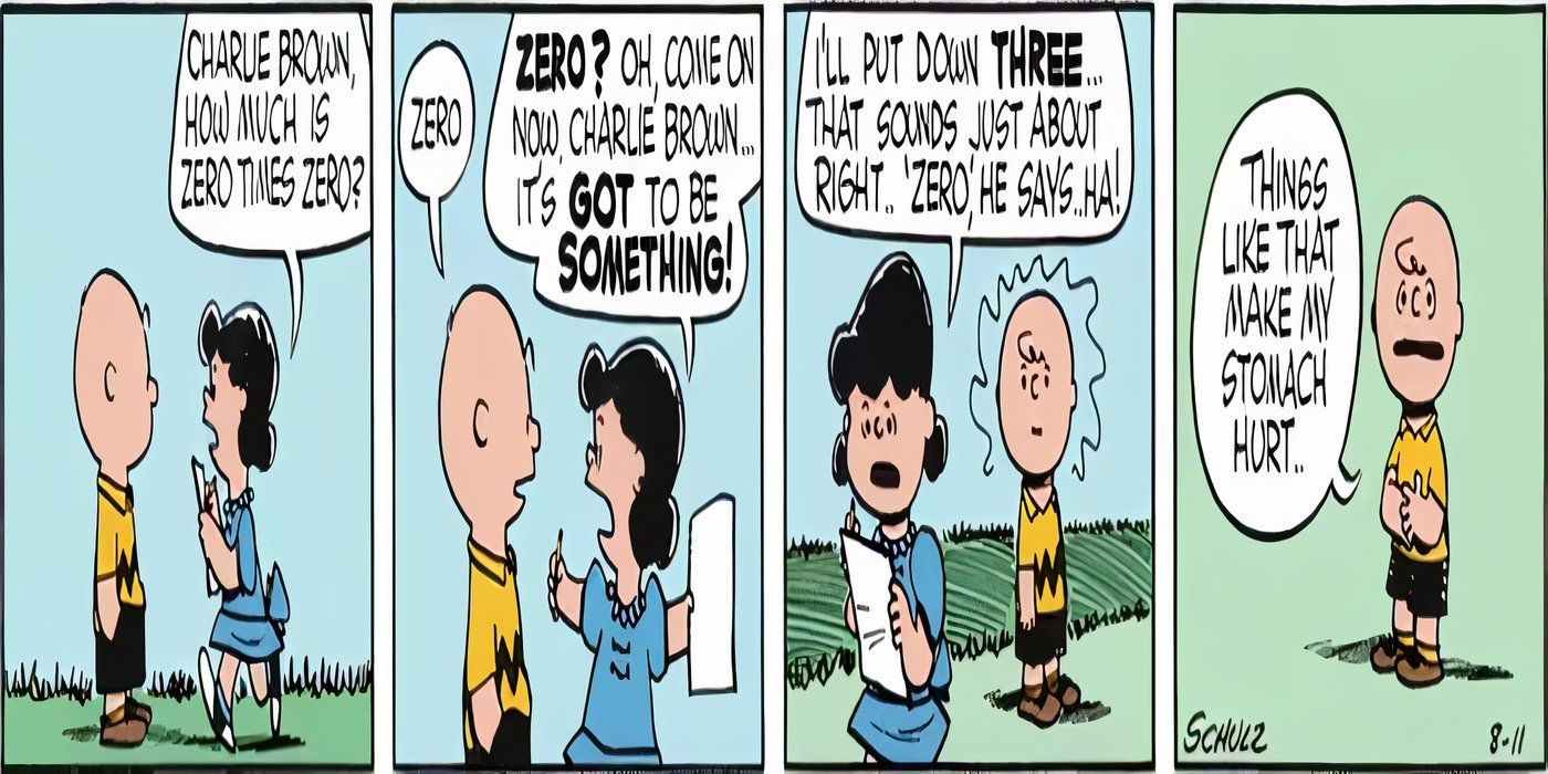 Lucy asking Charlie Brown a math question. (2)