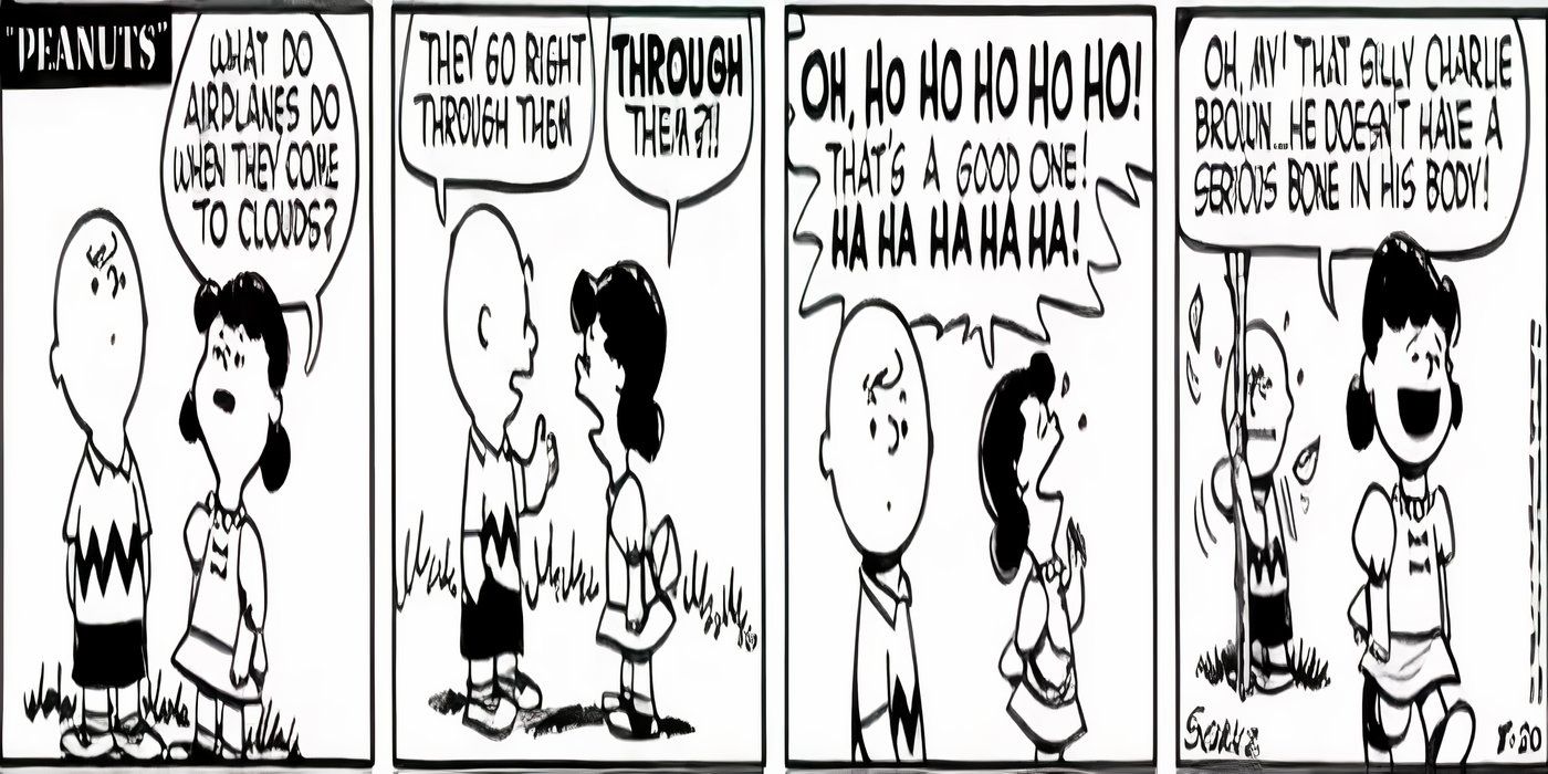 Lucy laughing at Charlie Brown. (1)