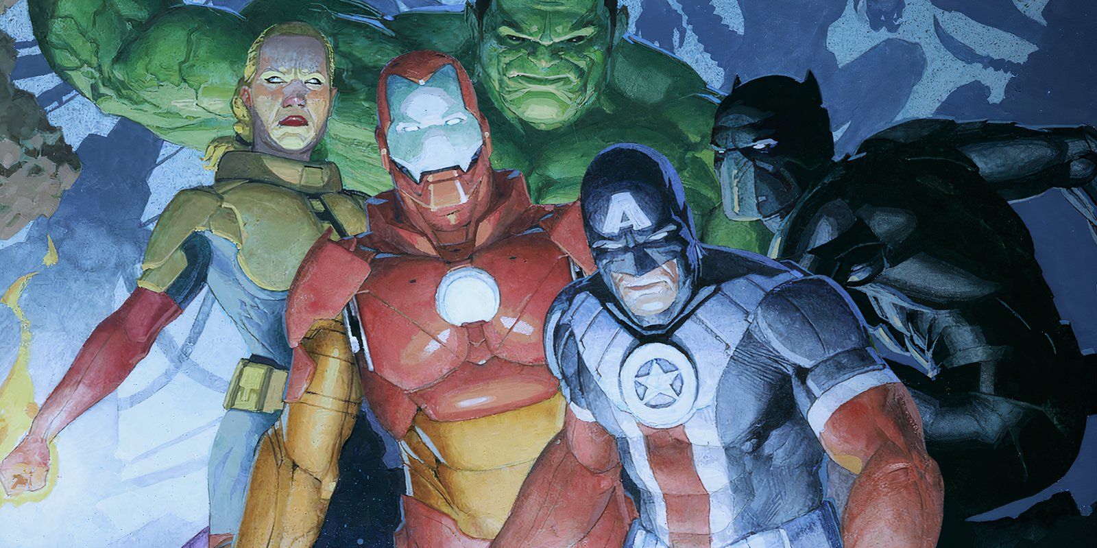 Marvel Avenger Costumes in Aliens Movie Universe Comic Art by Esad Ribic