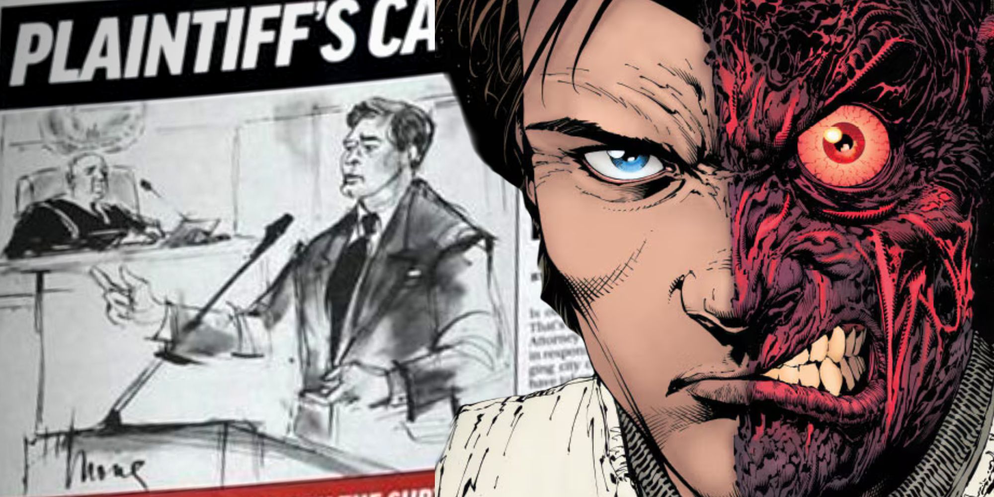 Il Batman di Matt Reeves Harvey Dent alias Due Facce nel merchandising del giornale The Penguin