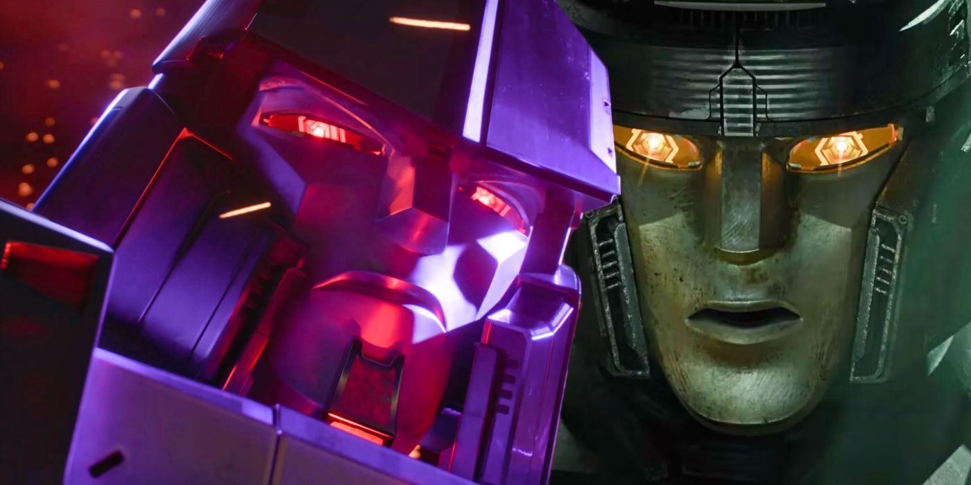 Megatron Ojos rojos y ojos amarillos en Transformers One Customer Image