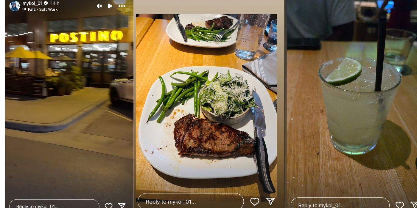 Michael Ilesanmi in 90 Day Fiance on Instagram Stories showing his food and drink