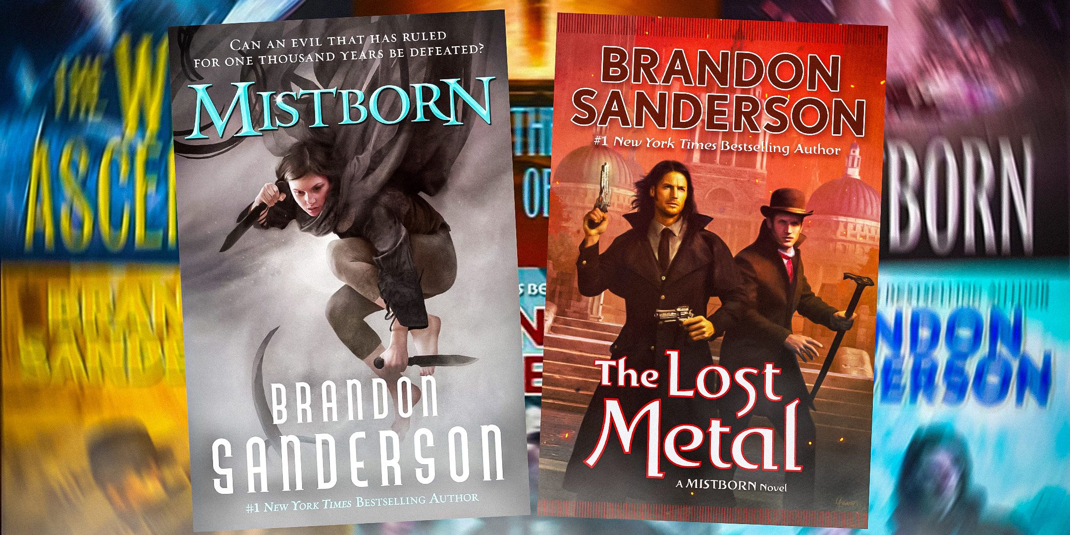 Mistborn: The Final Empire and The Lost Metal covers before other Mistborn covers