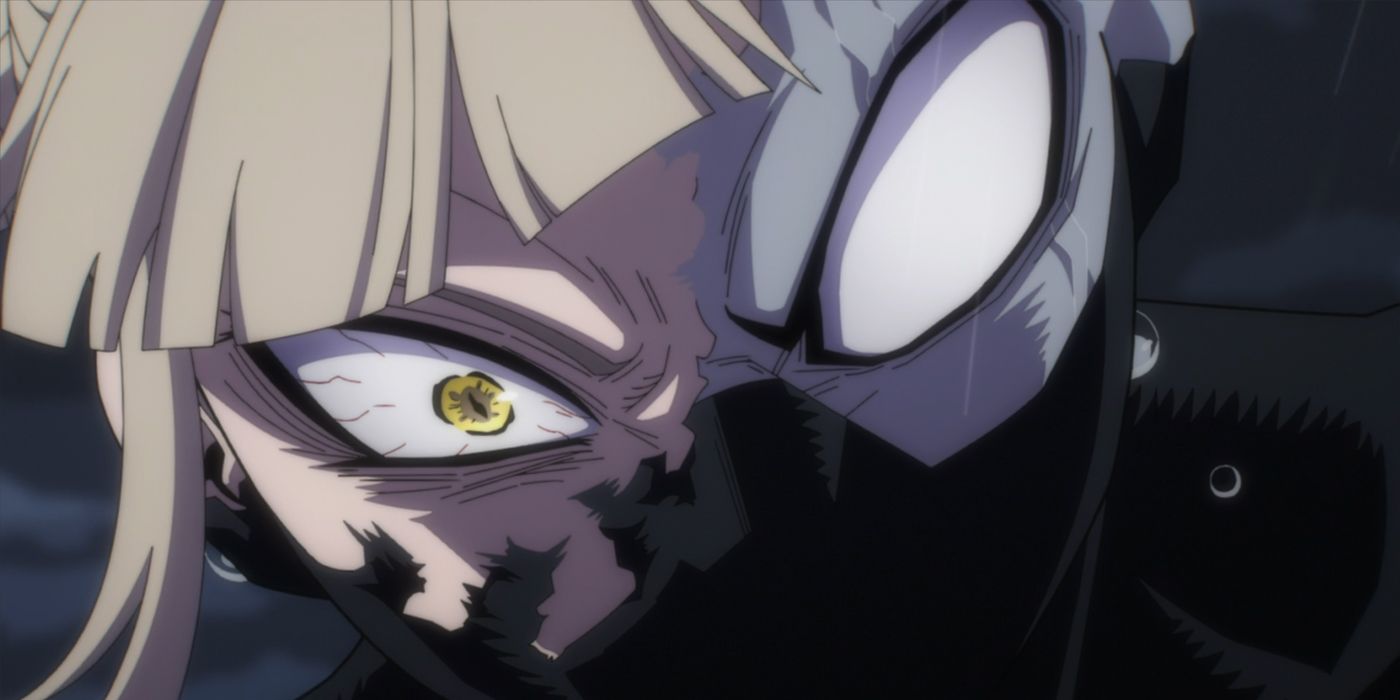 Toga's disguise as Twice begins to fail, revealing part of her face.