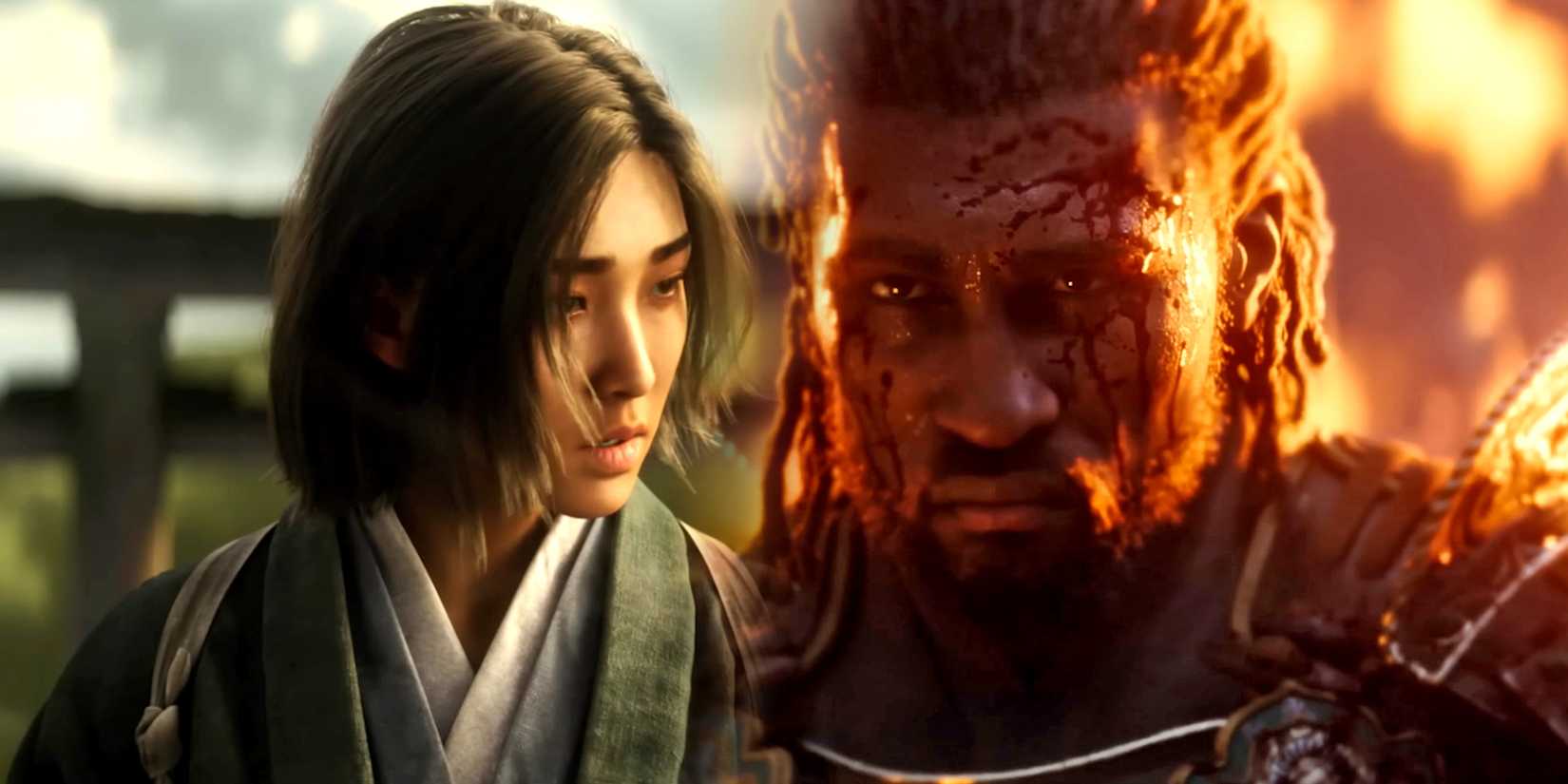 Samurai protagonists Naoe and Yasuke in Assassin's Creed Shadows.