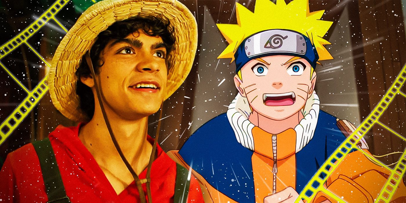 Luffy from Netflix's live-action One Piece and Naruto from the anime