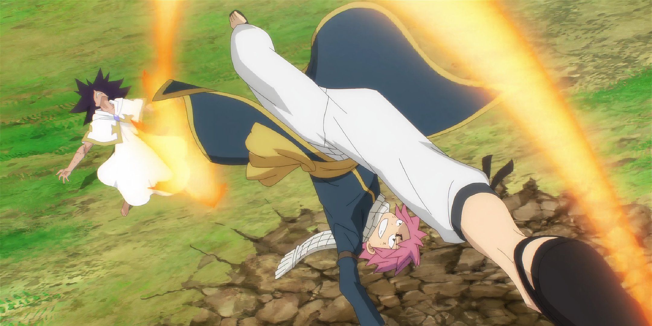 natsu lutando com gajeel em fairy tail 100 years quest