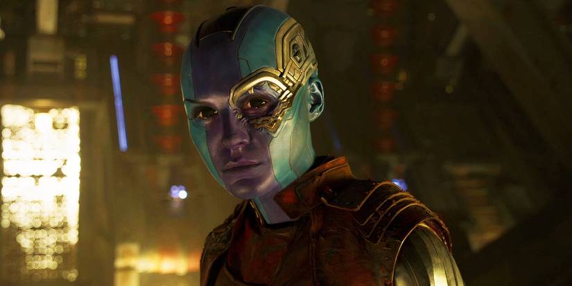 Nebula speaking to Gamora in Guardians of the Galaxy Vol. 2