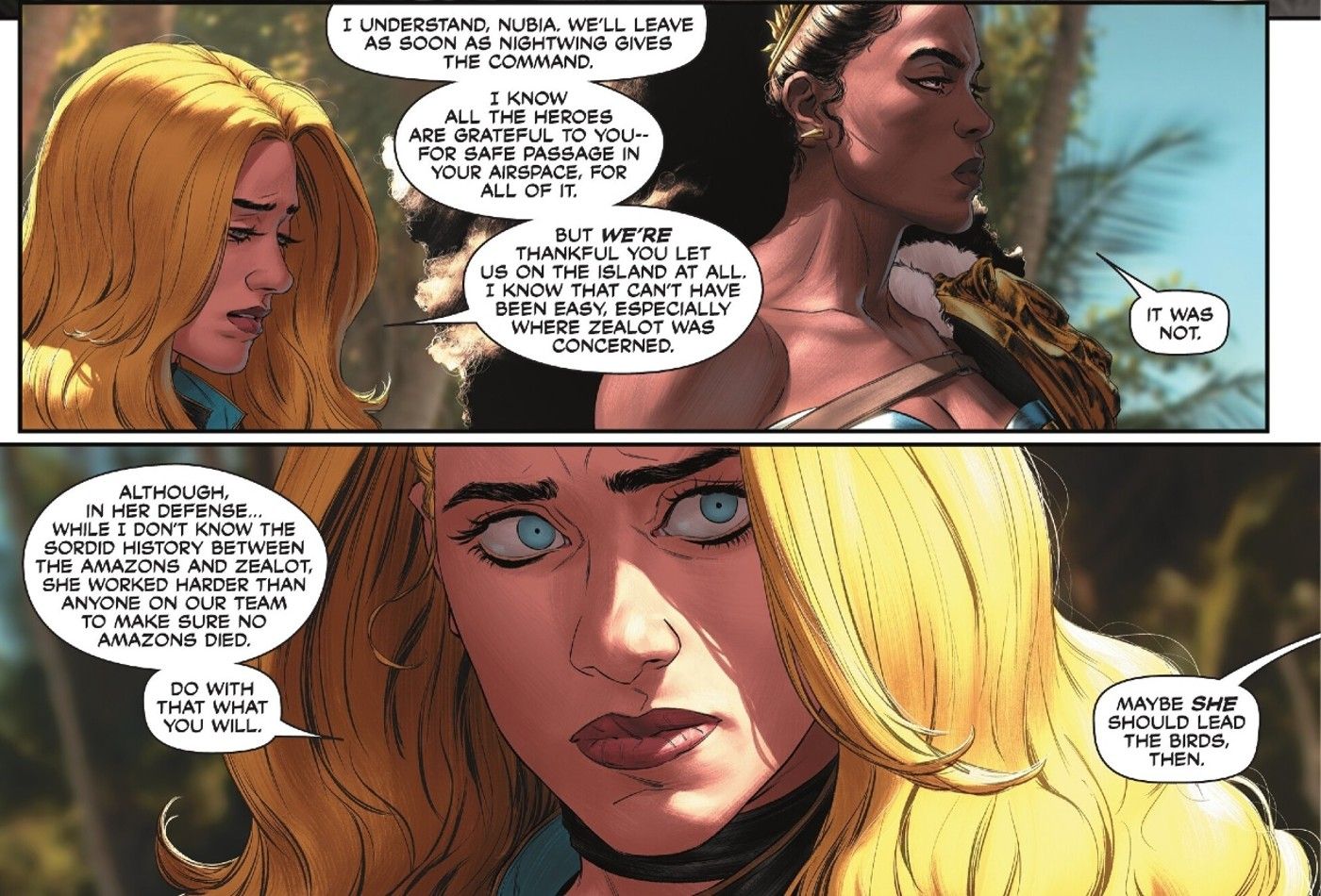 Nubia duda que Black Canary deba seguir liderando a Birds of Prey