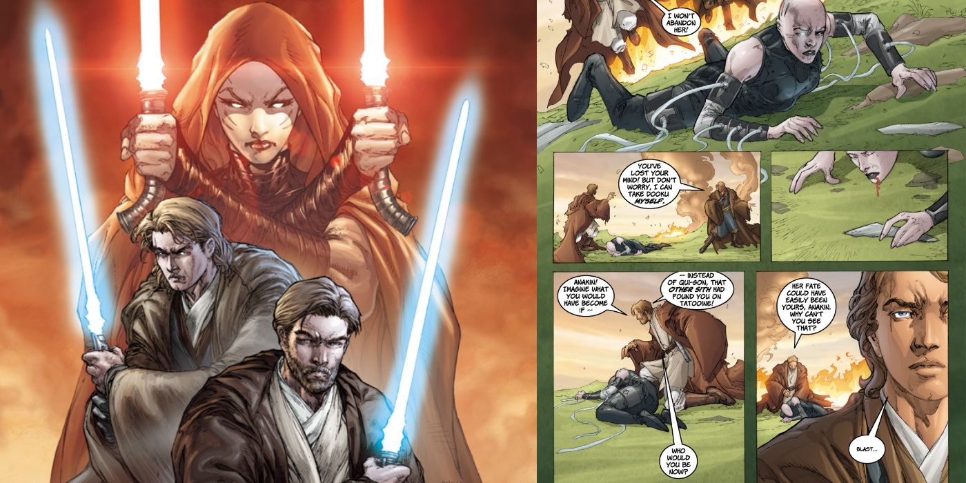 Obi-Wan tenta salvar Ventress em Legends