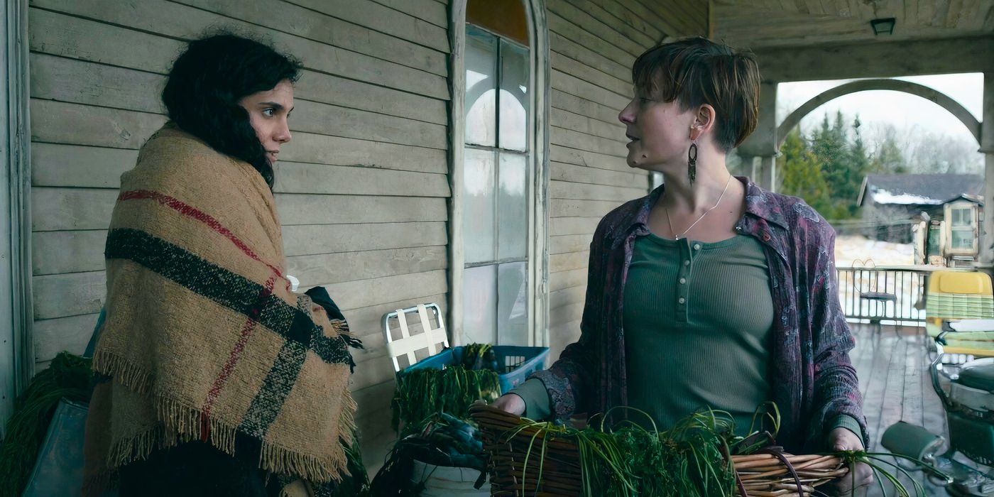 From Season 3, Episode 2, Pega Ghafouri, who plays Fatima Hassan, talks to another resident of Colony House about the rotten crops.