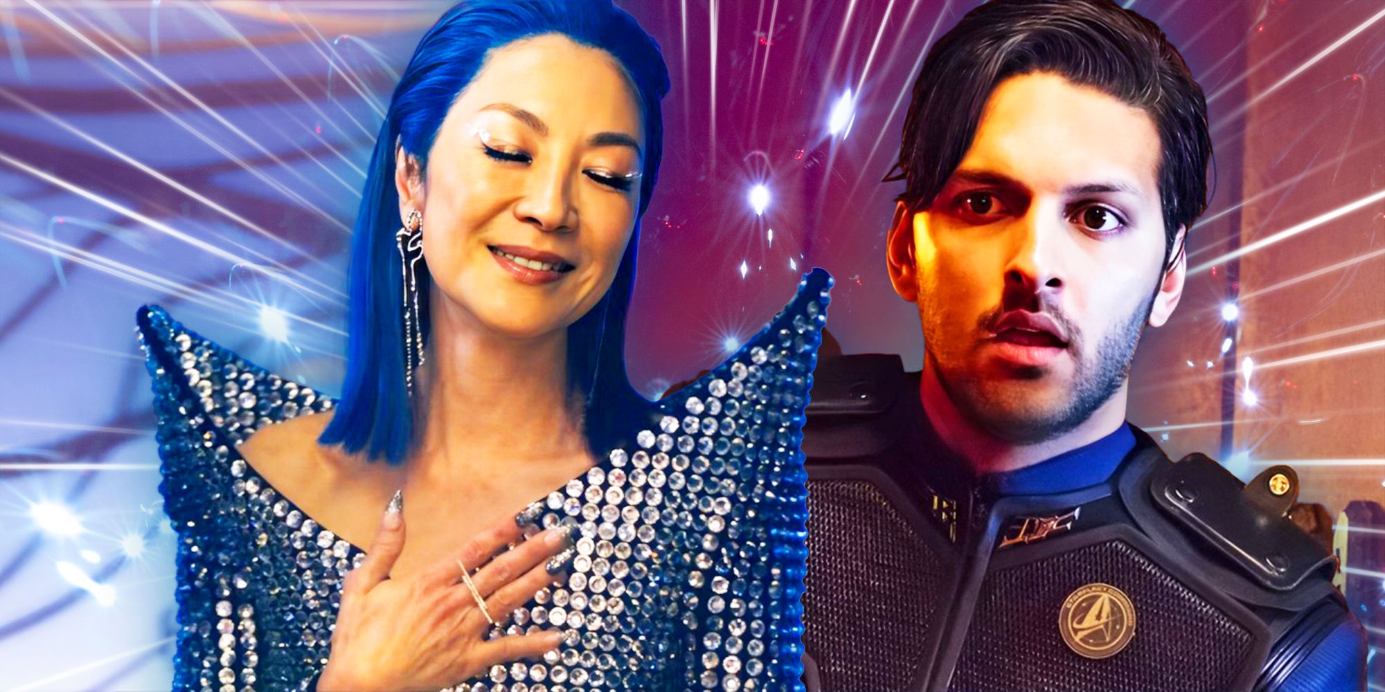 Philippa Georgiou (Michelle Yeoh) in the trailer for Section 31 and Ash Tyler (Shazad Latif) in Star Trek: Discovery Season 2.