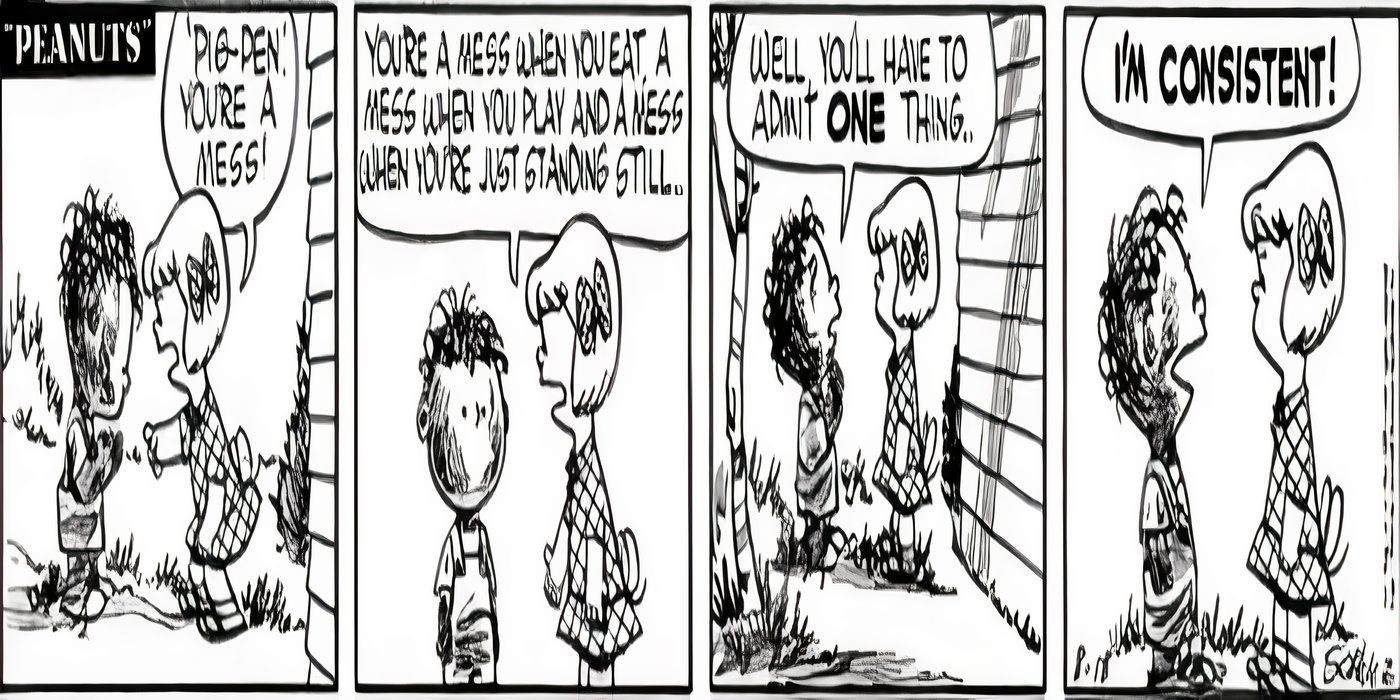 Pig-Pen is told that he is confused by Patty in the peanuts.