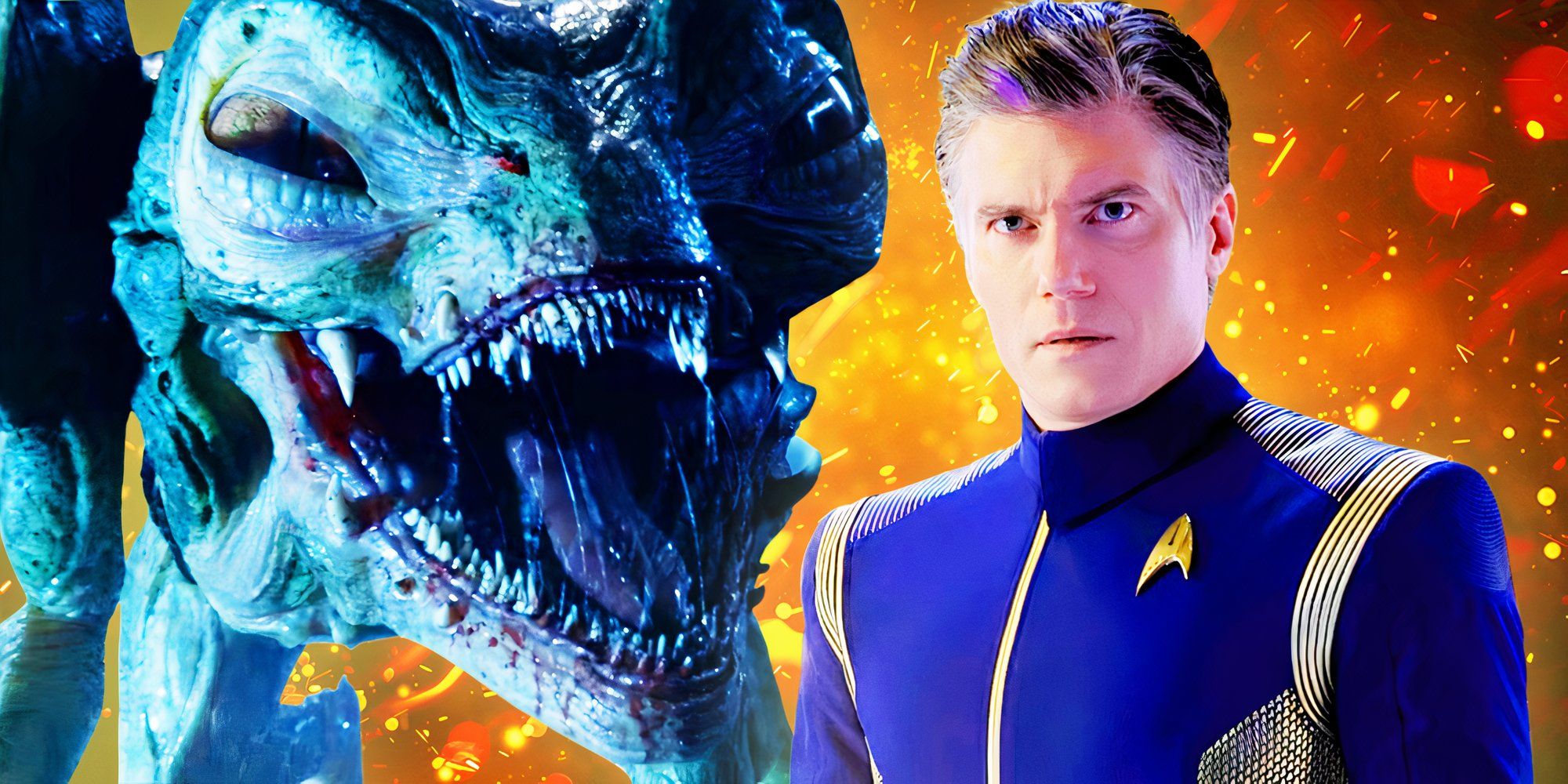 The Gorn on Strange New Worlds and Captain Pike on Star Trek: Discovery