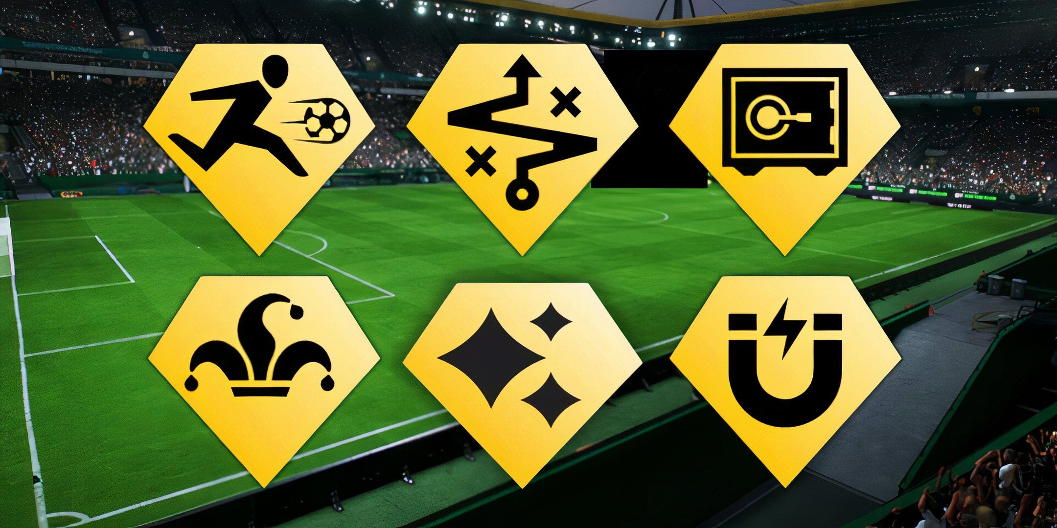 Playstyle Ball Control Icons on a background of an FC25 pitch